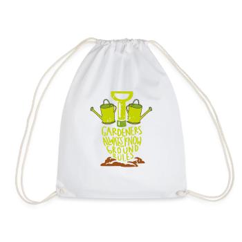 Gardeners Always Know The Ground Rules - Drawstring Bag - white - Front