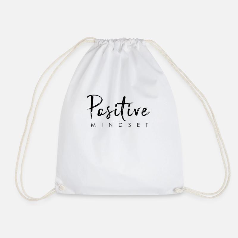 Positiver Mindset - Bleib positiv - Turnbeutel - Weiß
