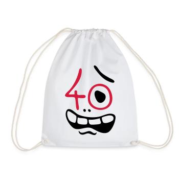 Uh oh, 40 years! - Drawstring Bag - white - Front