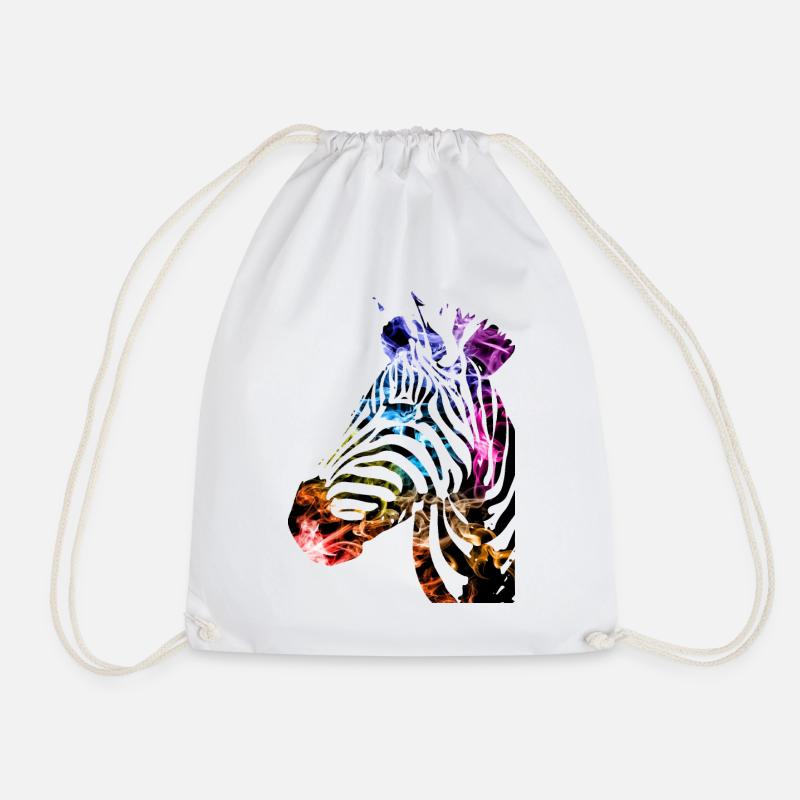 ZEBRA - Drawstring Bag - white