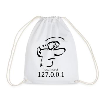 local-horst - 127.0.0.1 - localhorst - Drawstring Bag - white - Front