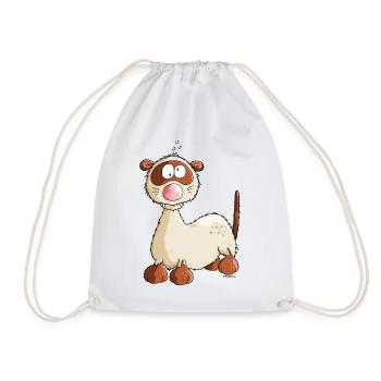 "Freddy Ferret" - Comic - Cartoon - Drawstring Bag - white - Front