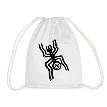 Nazca Linien, Spinne, spider - Turnbeutel - Weiß - Vorne