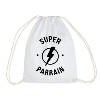 Oncle / Super Parrain / Tonton / Naissance / Bébé - Sac de sport léger - blanc - Devant