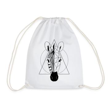 Zebra - Turnbeutel - Weiß - Vorne