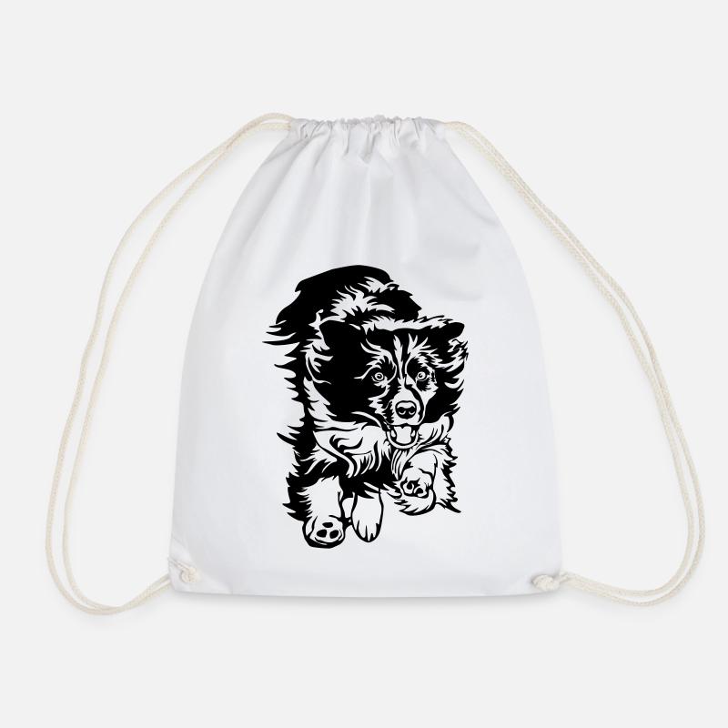 Border Collie - Turnbeutel - Weiß