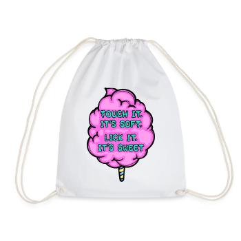 Dessert Confectioner Sugar Statement Sweets - Drawstring Bag - white - Front
