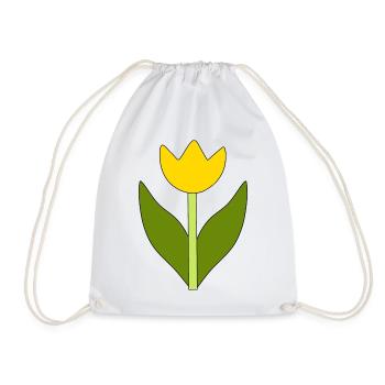Fleur, Jaune, Fleur Jaune, Fleurs, Tulipe, Tulipes, Fleur - Sac de sport léger - blanc - Devant