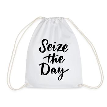 Seize The Day - Drawstring Bag - white - Front