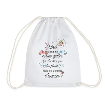 Le rire c'est comme les essuie-glaces - Sac de sport léger - blanc - Devant