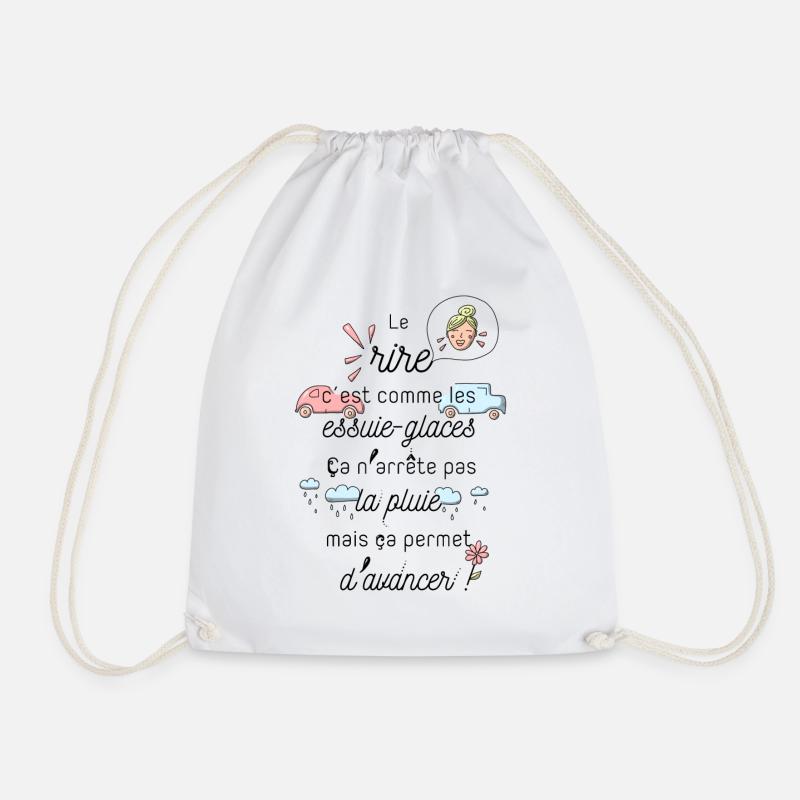 Le rire c'est comme les essuie-glaces - Sac de sport léger - blanc