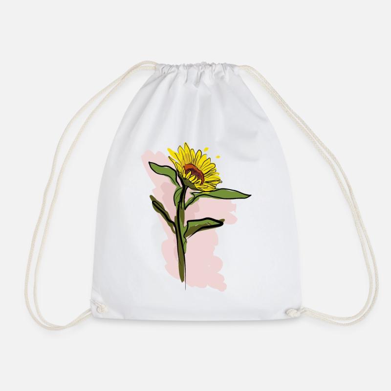 Sonnenblume - Turnbeutel - Weiß