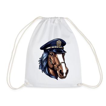 Chevaux Policier - Sac de sport léger - blanc - Devant