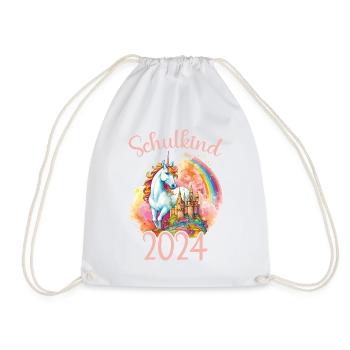 Écolier 2024 Licorne École Élève - Sac de sport léger - blanc - Devant