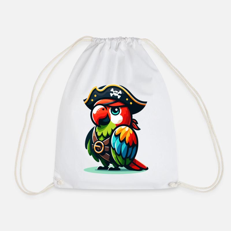 Polly la pirate : la crieuse de cape et d’épée - Sac de sport léger - blanc