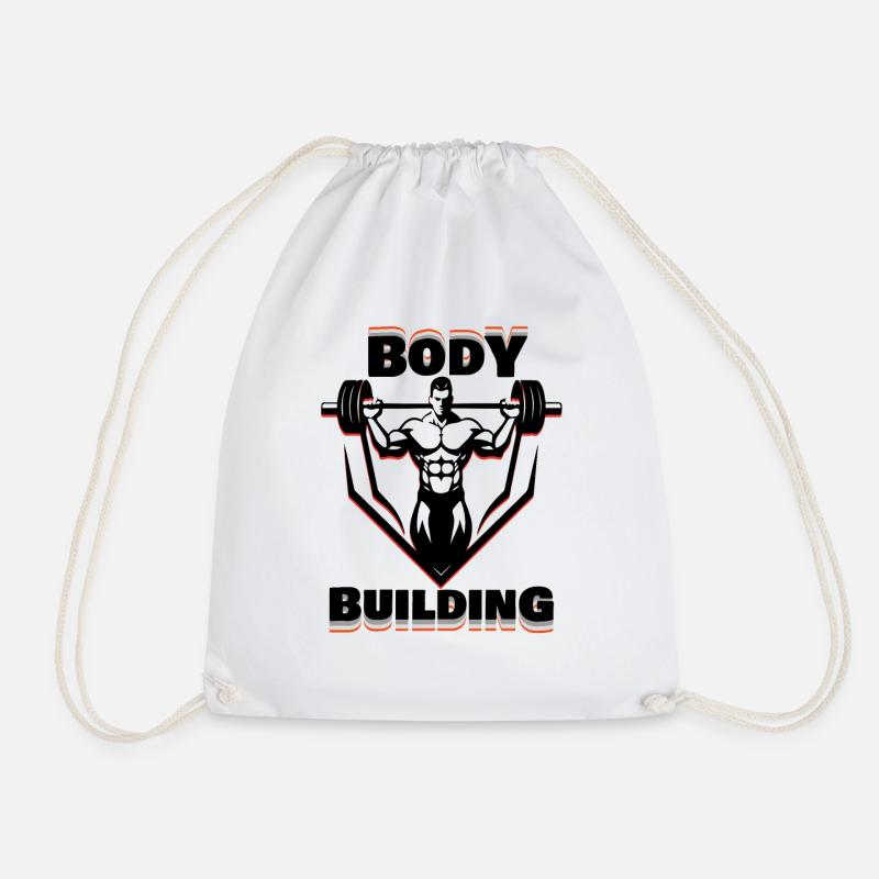 Bodybuilding dark design - Turnbeutel - Weiß