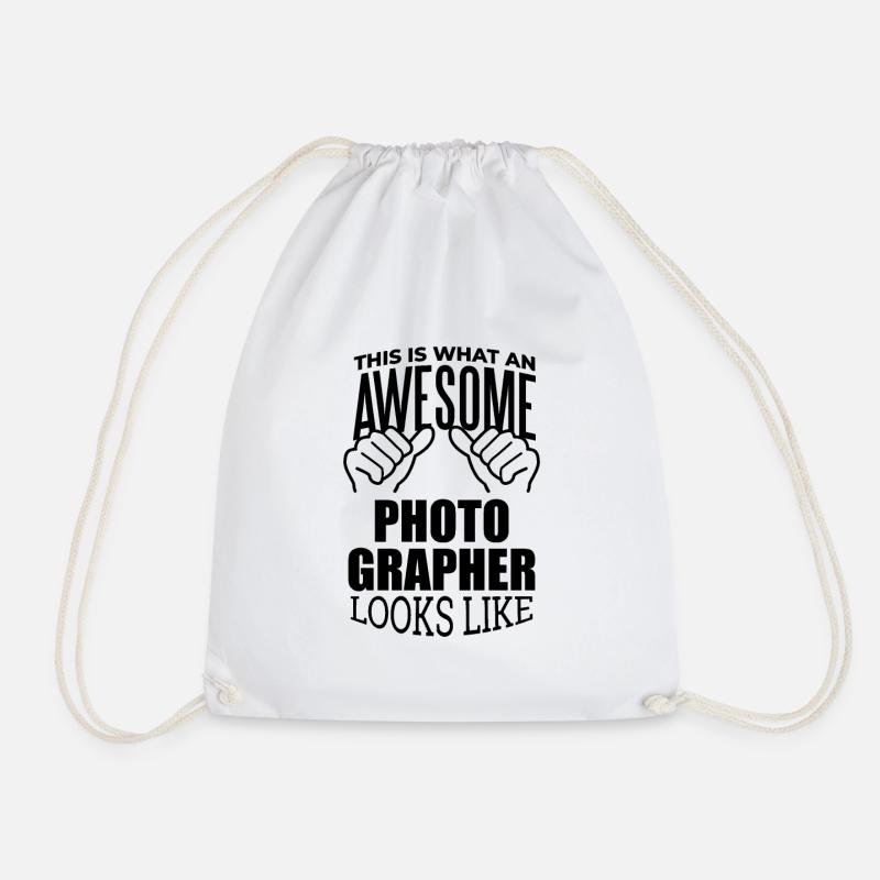 Photographer - Drawstring Bag - white