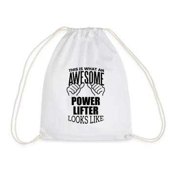 Powerlifter - Drawstring Bag - white - Front