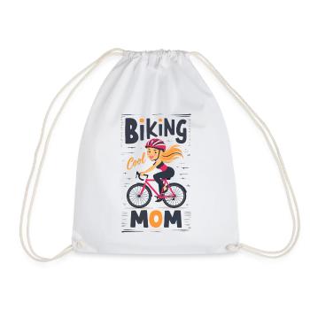 Cool Biking Mom Illustration Design - Sac de sport léger - blanc - Devant