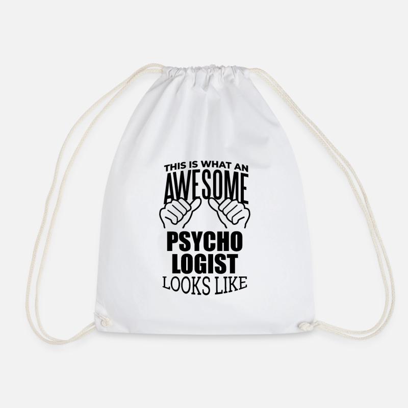 Psychology - Drawstring Bag - white