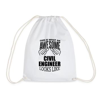 Civil Engineer - Drawstring Bag - white - Front