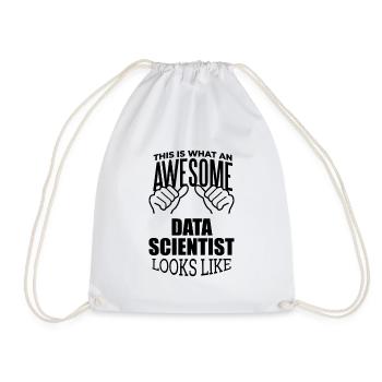 Data Science Data Science Data Science - Drawstring Bag - white - Front