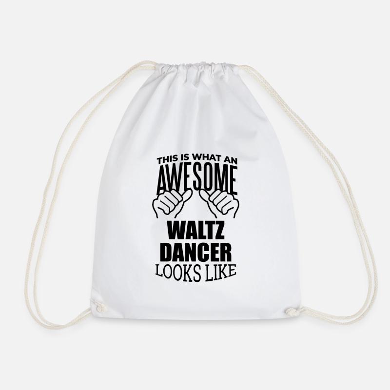 Waltz - Drawstring Bag - white