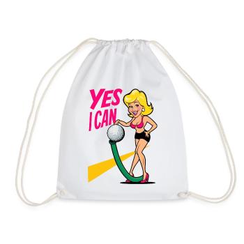Balle de golf et tuyau d’arrosage - Sac de sport léger - blanc - Devant