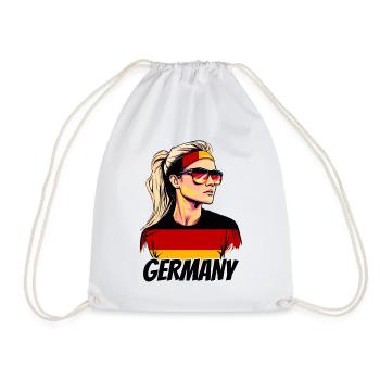 Germany Flag Flag Woman Sunglasses Fan - Drawstring Bag - white - Front