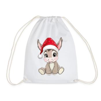 Âne Noël mignon mignon Noël Noël - Sac de sport léger - blanc - Devant