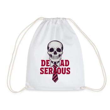 Dead Serious - Drawstring Bag - white - Front