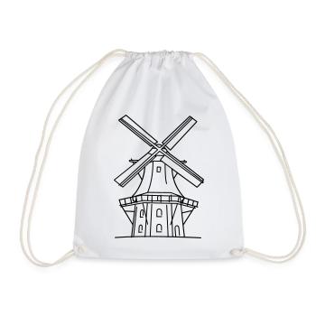 Windmill - Drawstring Bag - white - Front