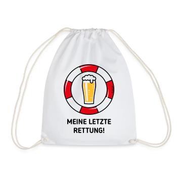 Meine Letzte Rettung! (Bier / Willibecher / POS) - Turnbeutel - Weiß - Vorne