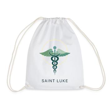Saint Luke: Medical Assistance - Drawstring Bag - white - Front