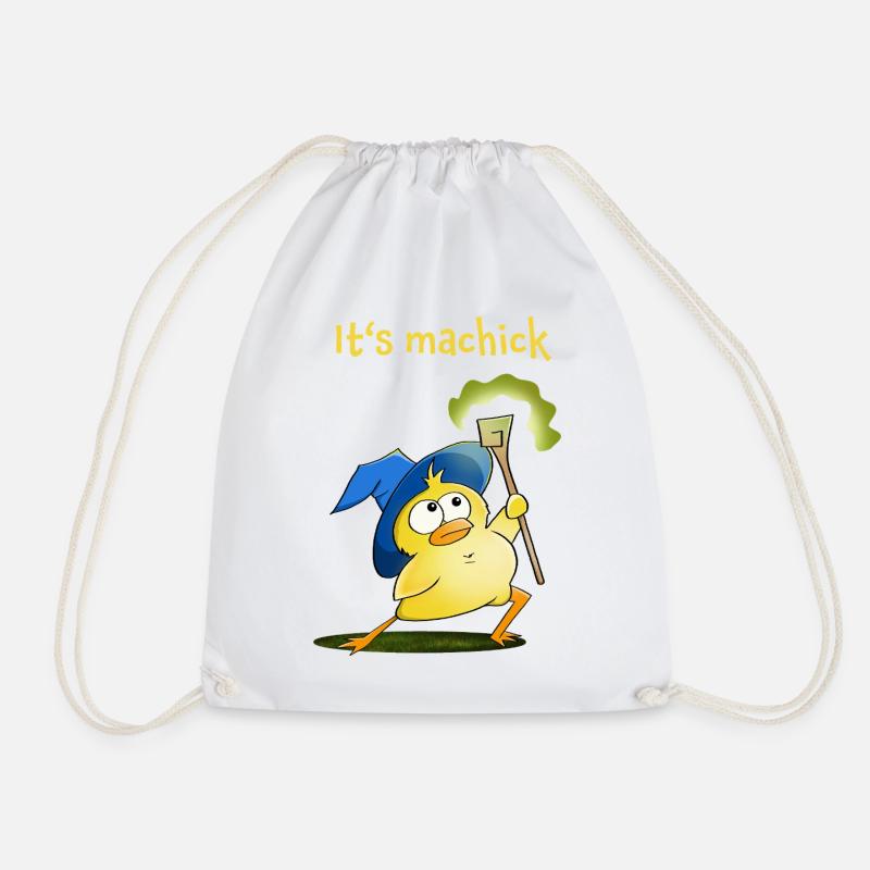 Magic Chick Spell Design - Drawstring Bag - white