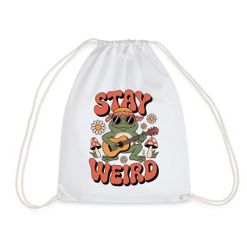Hippie Stay Weird - Turnbeutel - Weiß - Vorne