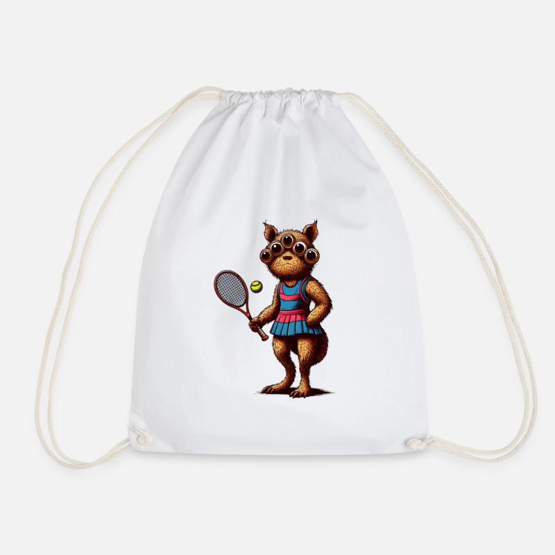 Tennisfanatisches Geschöpf - Turnbeutel - Weiß