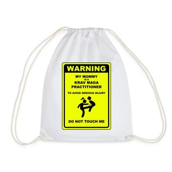 Avertissement! Maman fait du Krav Maga ! - Sac de sport léger - blanc - Devant