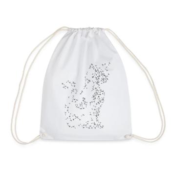 Cat Dandelion Dandelion - Drawstring Bag - white - Front