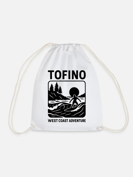 tofino surfing - Turnbeutel - Weiß