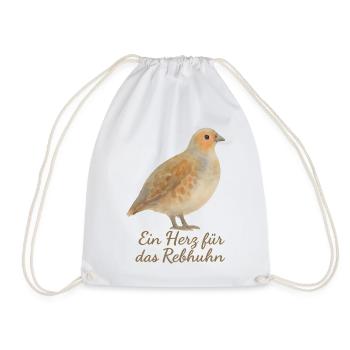 A Heart for the Partridge – Bird of the Year 2026 - Drawstring Bag - white - Front