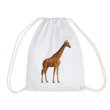 Giraffe in Natural Tone - Drawstring Bag - white - Front