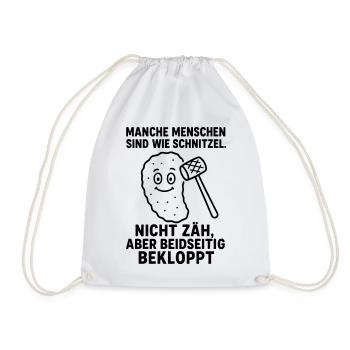 bekloppte menschen schnitzel - Turnbeutel - Weiß - Vorne