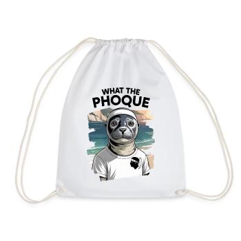 Corsican Humor Gift What the Seal Island Souvenir - Drawstring Bag - white - Front