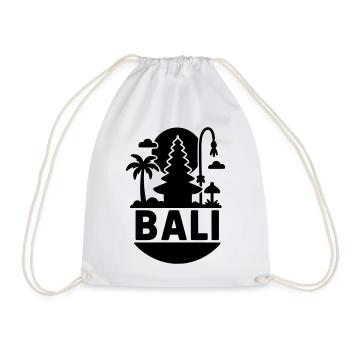 bali silhouette - Turnbeutel - Weiß - Vorne
