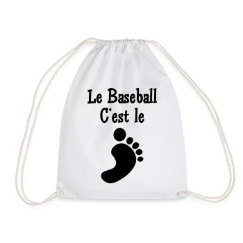 Baseball ist der Fuß - Turnbeutel - Weiß - Vorne