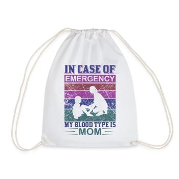 En cas d’urgence, mon groupe sanguin est Maman Shirt - Sac de sport léger - blanc - Devant