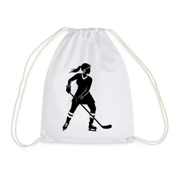 Female Hockey - Drawstring Bag - white - Front
