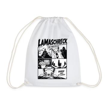 Lama Horror Film Comic Lustig Grusel - Turnbeutel - Weiß - Vorne