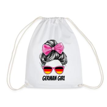 Germany Flag Flag Woman Sunglasses Fan - Drawstring Bag - white - Front